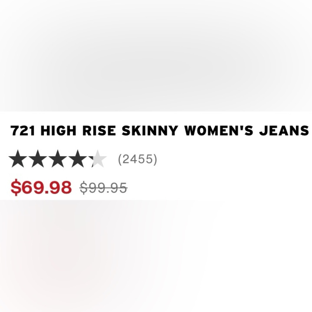 ‼️NOW SOLD ‼️ Levi's RED TAG 721 Highrise Skinny Dark Blue Jeans - Picture 12 of 12